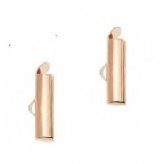 Slide end tubes 16mm - Rose gold